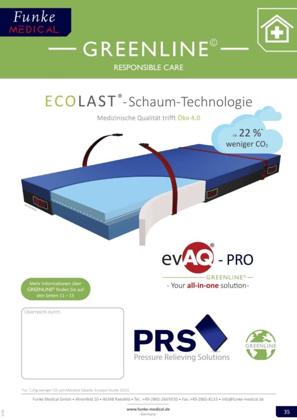evAQ - Pro Dekubitustherapie Matratze mit Evakuierungssystem