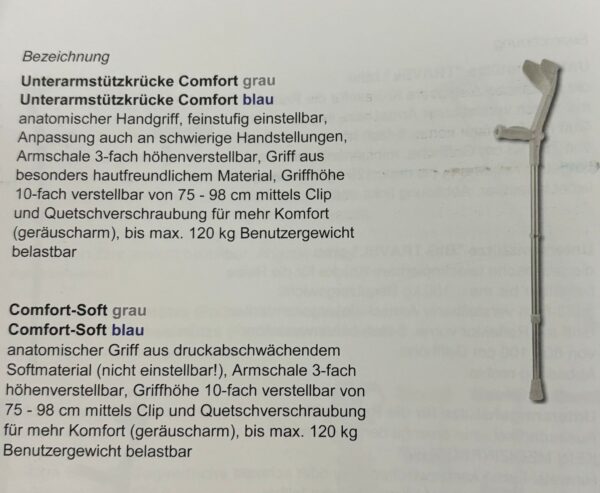 Unterarmstützkrücke / Comfort Soft