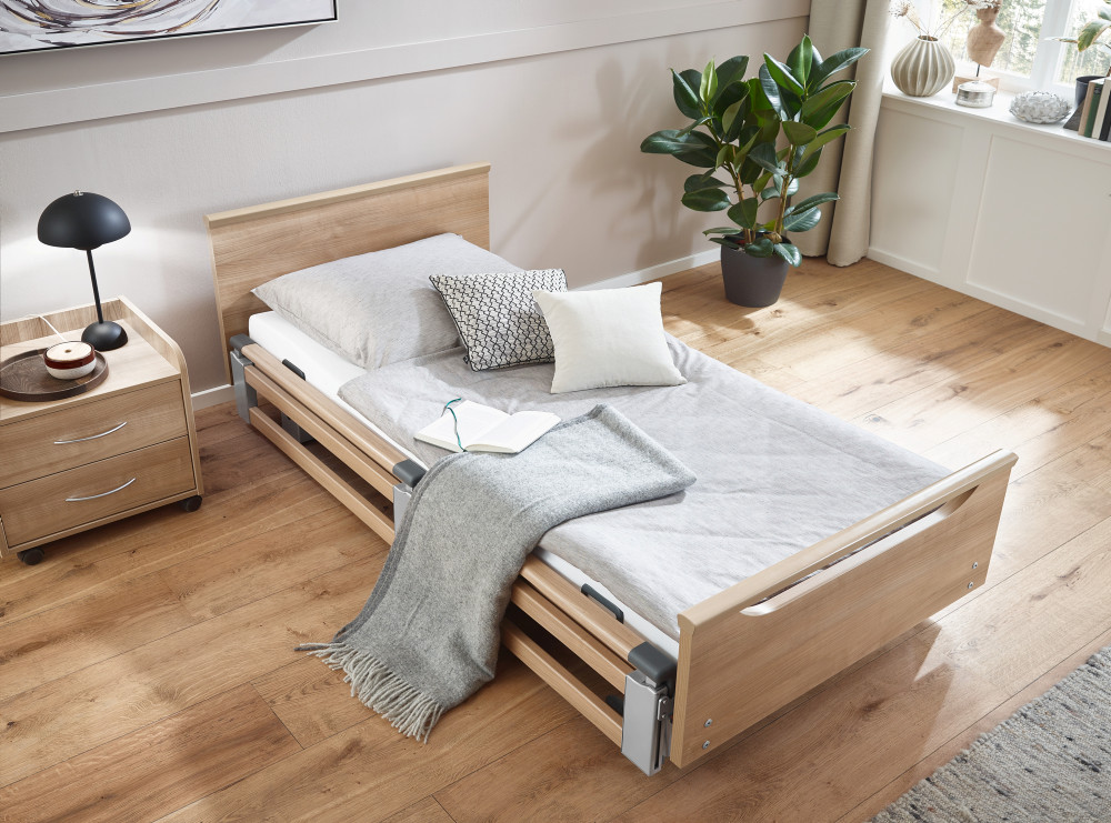 Pflegebett Burmeier Regia Niederflurbett inkl. geteilten Seitengitter – Bild 7